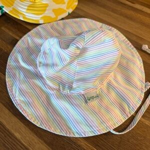 Green Sprouts SPF Infant Striped Pastel Sun Hat, size 0-6 mo